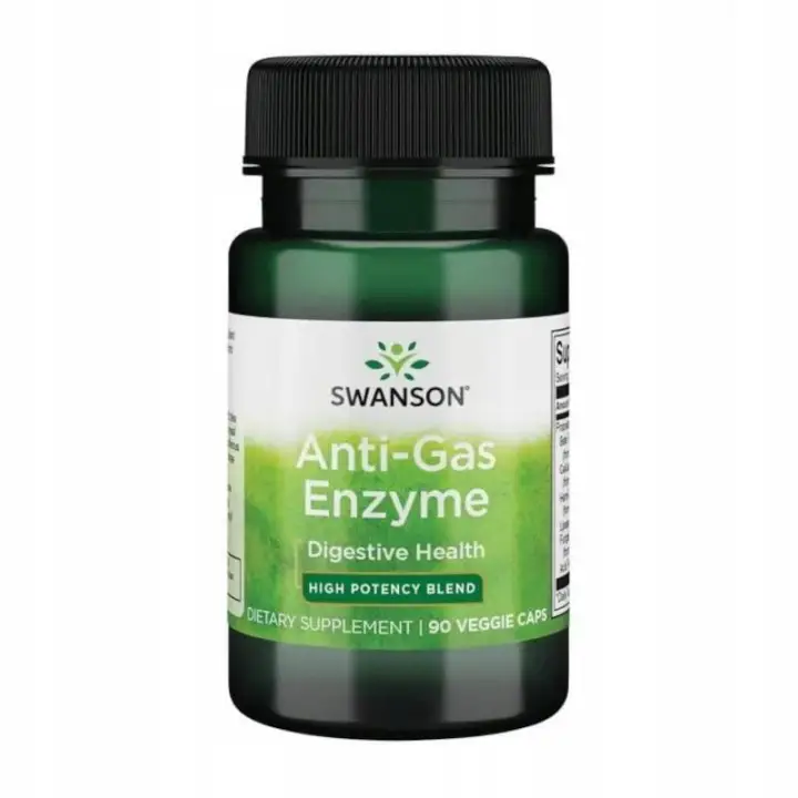 Swanson Anti-Gas Enzyme 90 Kapseln mit Amylase, Protease, Lipase, Invertase und Cellulase zur Unterstützung der Verdauung