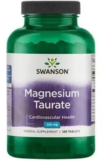 Swanson Magnesiumtaurat 100 mg – 120 Tabletten mit Magnesium und Taurin