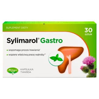 Herbapol Sylimarol Gastro 30 Hartkapseln mit Mariendistel, Pfefferminze, Kümmel und Kamille zur Unterstützung der Verdauung