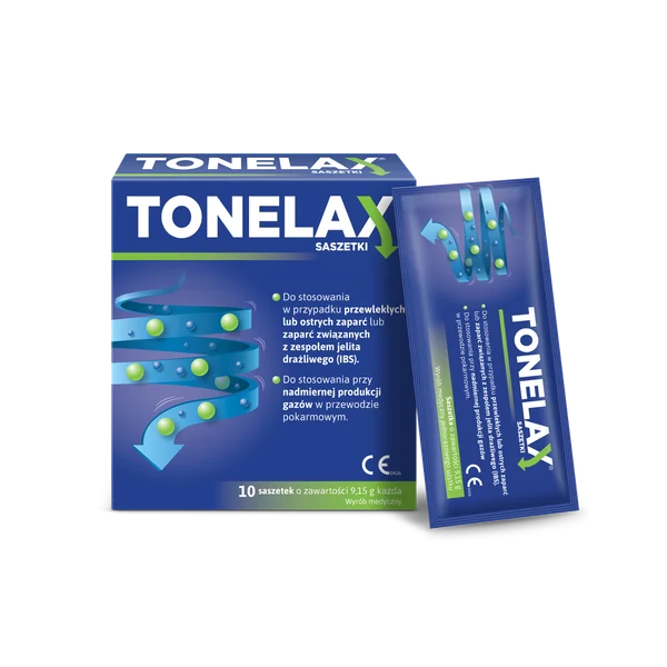 Tonelax mit Macrogol 3350, Flohsamenschalen und Simeticon, 10 Beutel