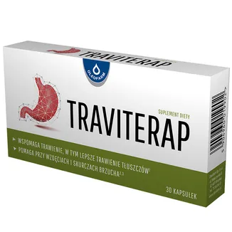 Oleofarm Traviterap 30 Kapseln mit Rosmarin, Fenchel, Löwenzahn, Artischocke und Pfefferminze zur Unterstützung der Verdauung