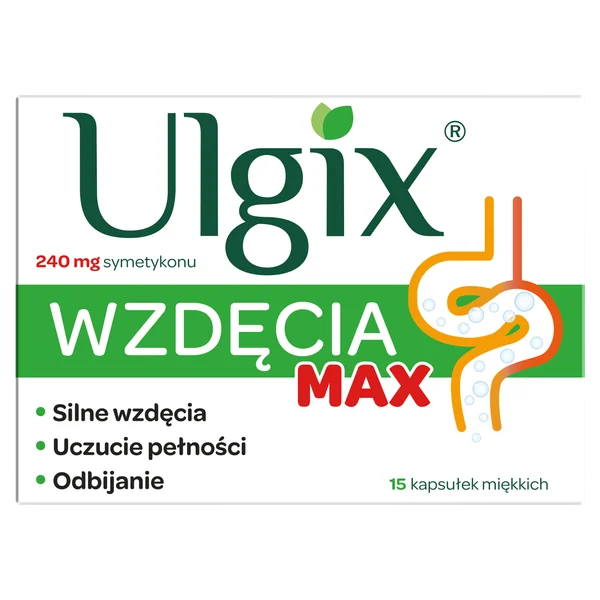 Ulgix Blähungen Max 240 mg Simeticon, 15 Kapseln gegen Blähungen und Völlegefühl