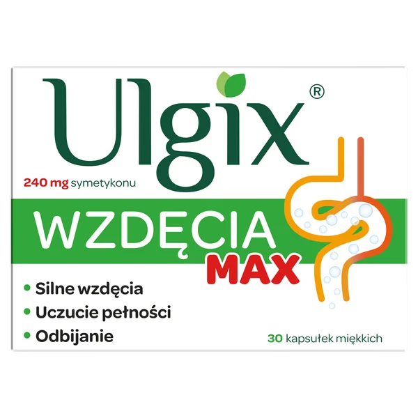 Ulgix Blähungen Max 240 mg Simeticon, 30 Kapseln gegen Blähungen und Völlegefühl