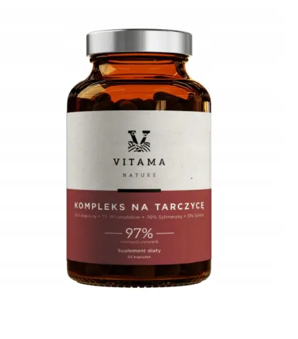 Vitama Nature Schilddrüsen Komplex 60 Kapseln mit Jod, Selen, Zink, Ashwagandha und Pflanzenextrakten