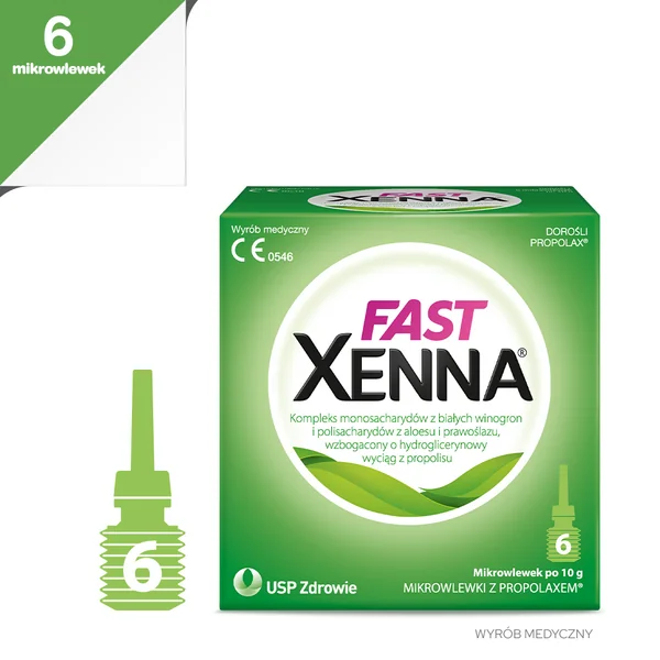 Xenna Fast Rektallösung gegen Verstopfung, 6 Mikroklistiere