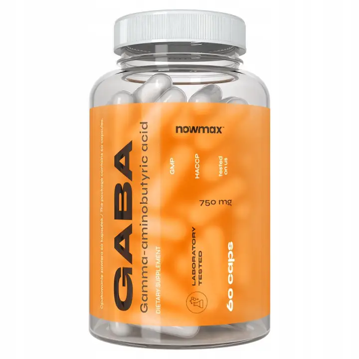 nowmax GABA 750 mg – 60 Kapseln mit hochdosierter Gamma-Aminobuttersäure
