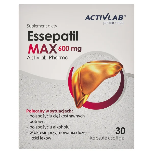 Activlab Pharma Essepatil Max 600 mg 30 Kapseln mit 600 mg Sojaphospholipiden pro Kapsel