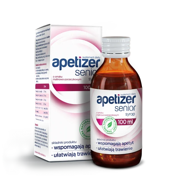 Apetizer Senior 100 ml Sirup mit Himbeer-Johannisbeer-Geschmack für Appetit und Verdauung