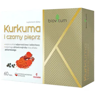 Biovitum Kurkuma und schwarzer Pfeffer 60 Kapseln mit Curcumin und Piperin
