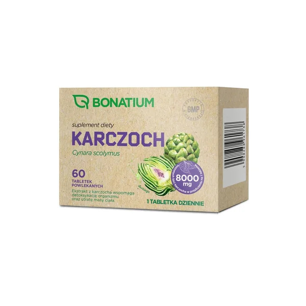 Bonatium Artischocke 60 Filmtabletten mit 400 mg Artischockenblattextrakt und 20 mg Cynarin