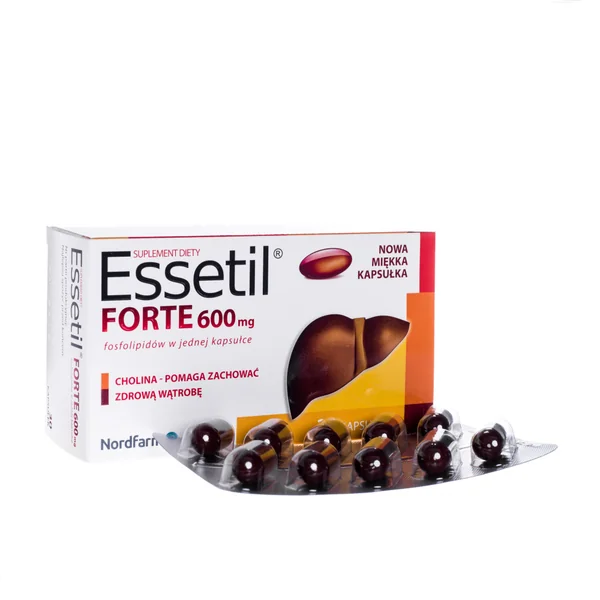 Essetil Forte 30 Kapseln mit 600 mg Phospholipiden aus Sojalecithin, Phosphatidylcholin und Cholin