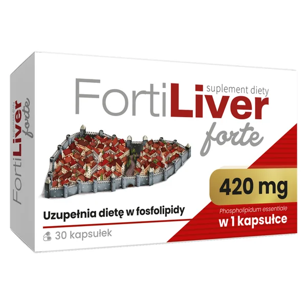 FortiLiver Forte 420 mg 30 Kapseln mit Sojaphospholipiden und 75 mg Phosphatidylcholin pro Kapsel
