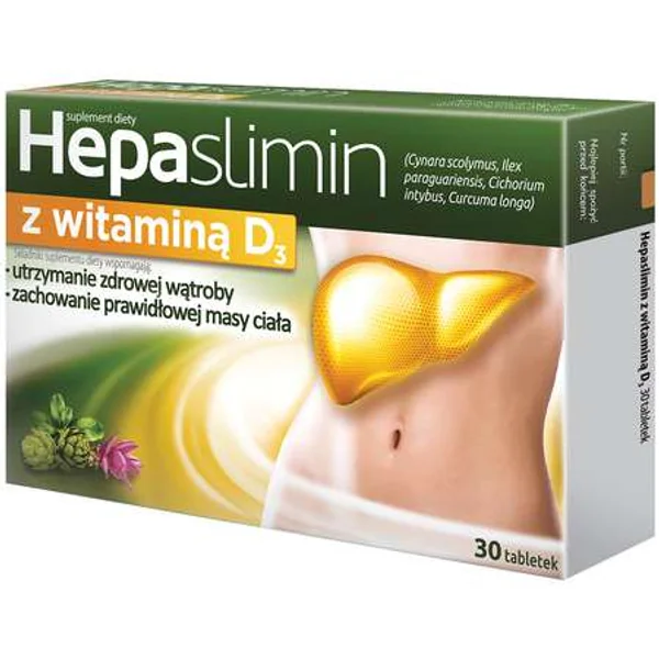 Hepaslimin D3 30 Tabletten mit Cholin, Artischocke, Kurkuma und Vitamin D3
