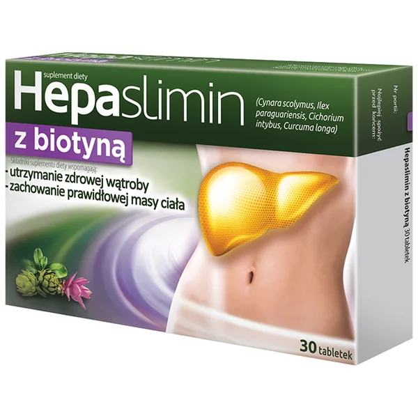 HepaSlimin mit Biotin 30 Tabletten mit Cholin, Artischocke, Kurkuma und Biotin zur Unterstützung der Leberfunktion