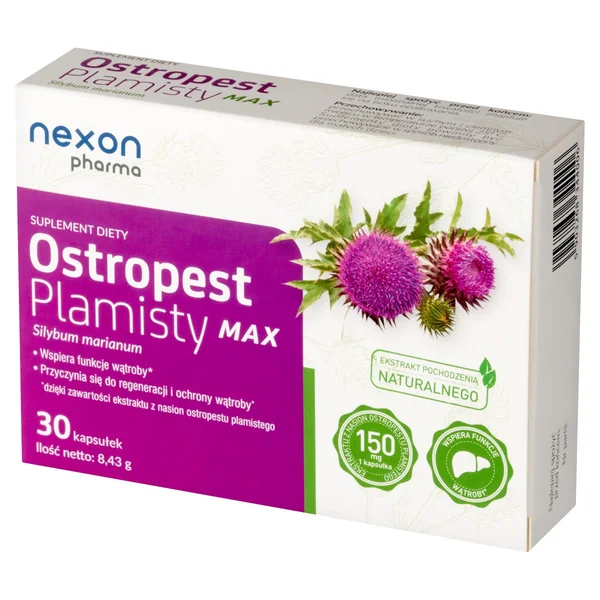Mariendistel MAX 30 Kapseln mit 150 mg Mariendistelextrakt, 105 mg Silymarin und 18 mg Silybin