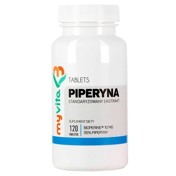 MyVita Piperin 95 % 10 mg 120 Tabletten mit BioPerine Schwarzer-Pfeffer-Extrakt und 9,5 mg Piperin
