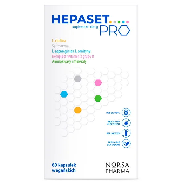Norsa Pharma Hepaset Pro 60 Kapseln mit Cholin, Mariendistel, Aminosäuren, B-Vitaminen, Selen und Molybdän