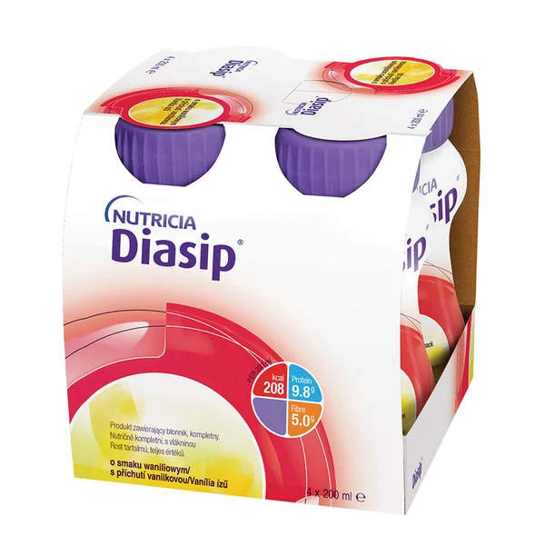 Nutridrink Diasip Trinknahrung mit Vanillegeschmack 4 x 200 ml von Nutricia