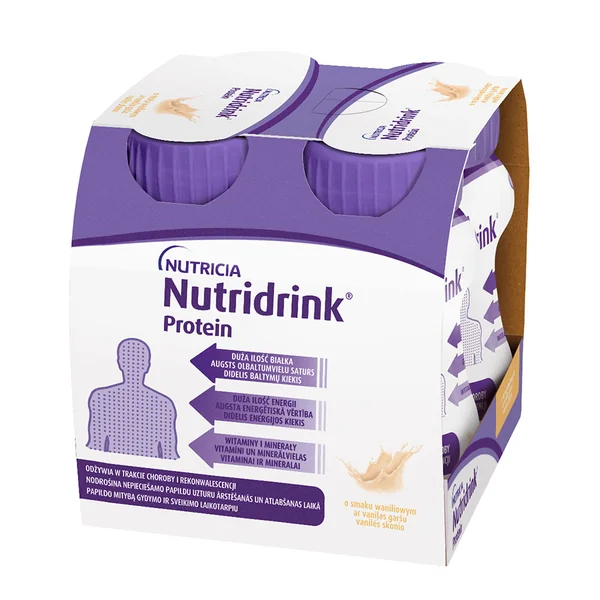 Nutridrink Protein Trinknahrung mit Vanillegeschmack 4 x 125 ml von Nutricia