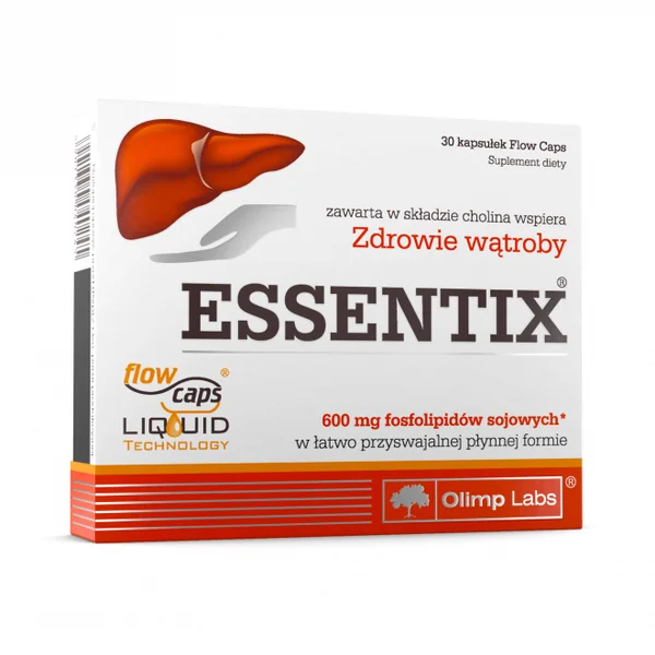 Olimp Essentix 30 Kapseln mit 600 mg Sojaphospholipiden, Phosphatidylcholin sowie Vitamin A und E