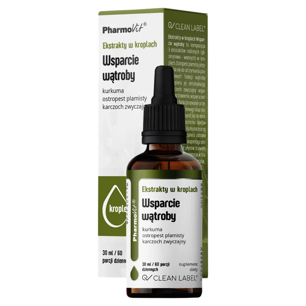 Pharmovit Clean Label Leber Tropfen 30 ml mit Mariendistel, Kurkuma und Artischocke