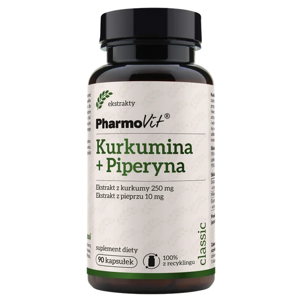 Pharmovit Curcumin + Piperin 90 Kapseln mit 237,5 mg Curcumin und 9,5 mg Piperin pro Kapsel