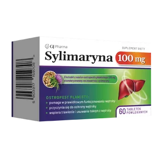 GJ Pharma Silymarin 100 mg 60 Filmtabletten mit 125 mg Mariendistelextrakt und 100 mg Silymarin pro Tablette