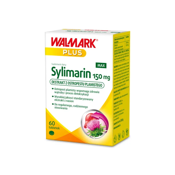 Silymarin Max 60 Tabletten mit 150 mg Silymarin aus Mariendistelsamenextrakt pro Tablette