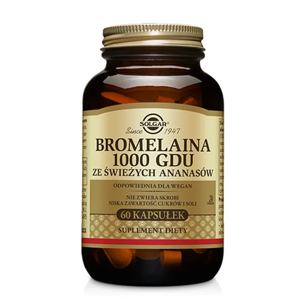 Solgar Bromelain 1000 GDU 60 Kapseln mit Bromelain aus frischen Ananas