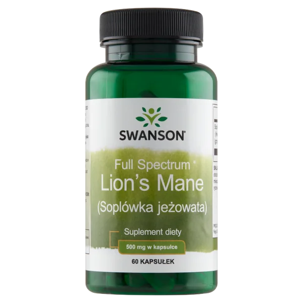 Swanson Full Spectrum Lion’s Mane 500 mg 60 Kapseln mit Igelstachelbart Hericium erinaceus