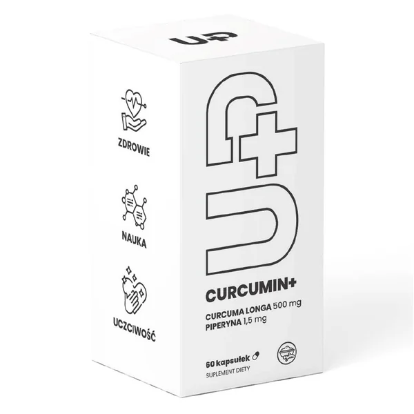 UP Health Pharma UP CURCUMIN+ 60 Kapseln mit Kurkumaextrakt, 95 % Curcumin und Schwarzpfefferextrakt